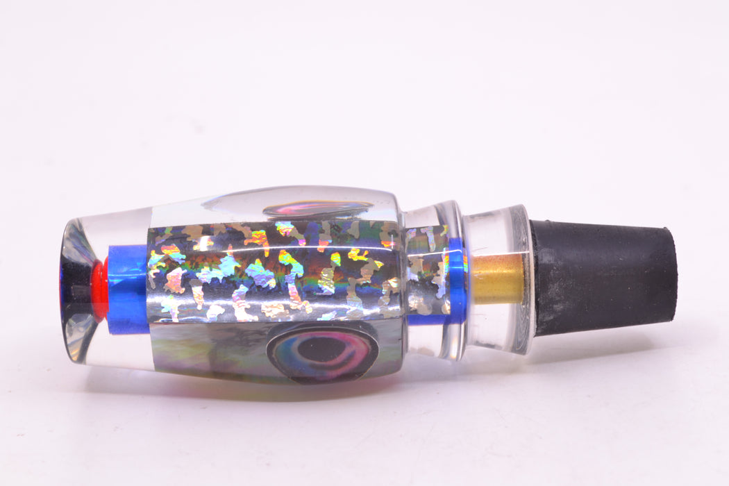 Aloha Lures Blue Wrap Rainbow Dichro Black Back Kona Mongo 9" 5.2oz GZE
