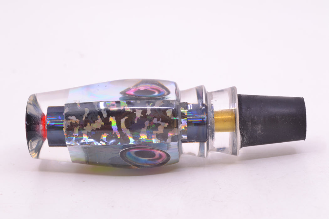 Aloha Lures Black Wrap Rainbow Dichro Black Back Kona Mongo 9" 5.2oz GZE