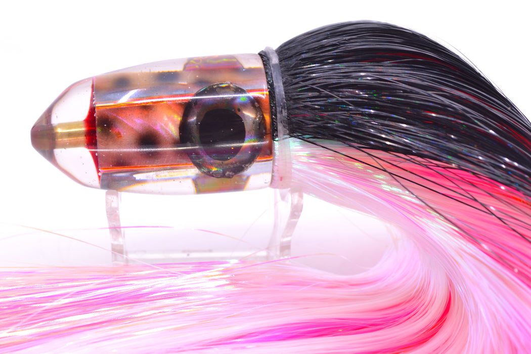Ganku Lures "Tiger Cowrie" Bumbucha Bullet 9"+ 7oz Strobez Black-White/Orange-Pink GZE