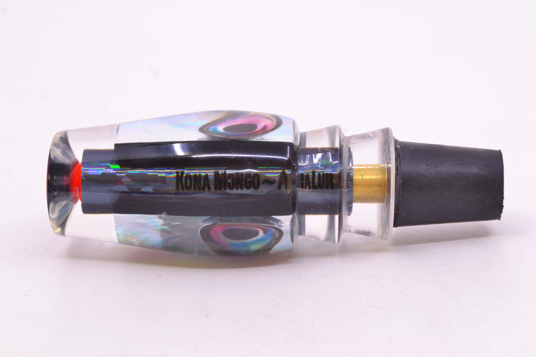 Aloha Lures Black Wrap Rainbow Dichro Black Back Kona Mongo 9" 5.2oz GZE