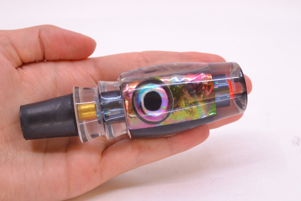 Aloha Lures Black Wrap Rainbow Dichro Black Back Kona Mongo 9" 5.2oz GZE