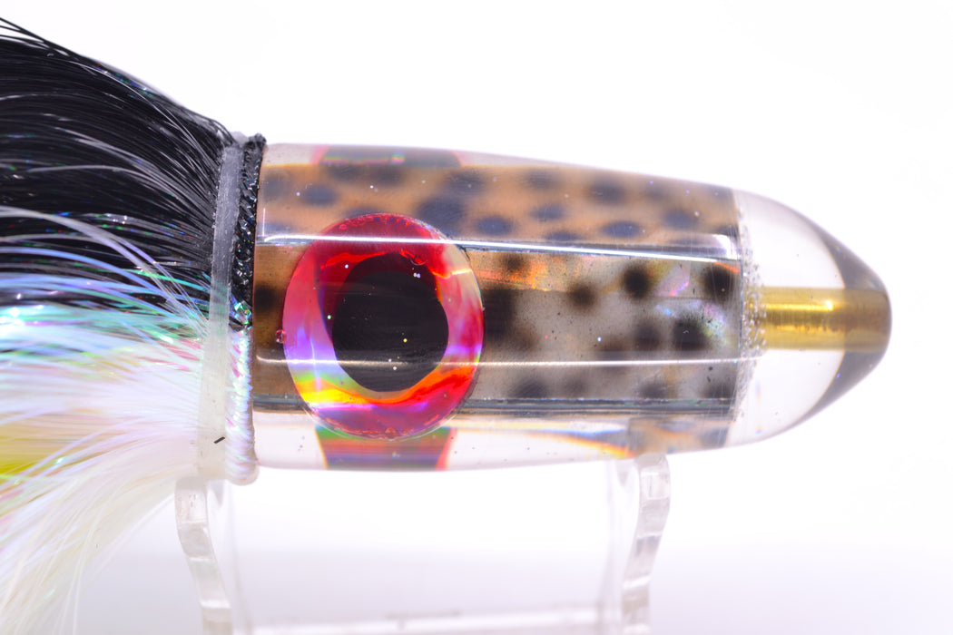 Ganku Lures "Tiger Cowrie" Black-Red Eyes Long Bullet 9" 7oz Strobez Black-White GZE