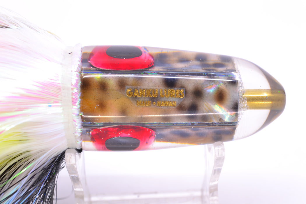 Ganku Lures "Tiger Cowrie" Black-Red Eyes Long Bullet 9" 7oz Strobez Black-White GZE