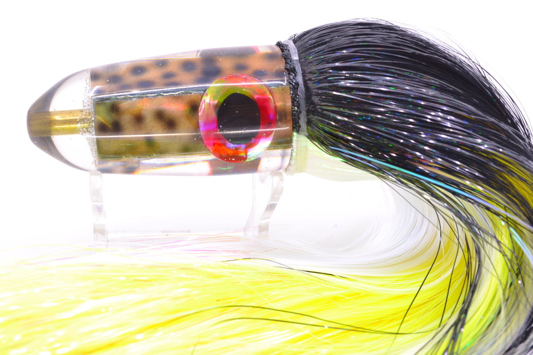 Ganku Lures "Tiger Cowrie" Black-Red Eyes Long Bullet 9" 7oz Strobez Black-White GZE