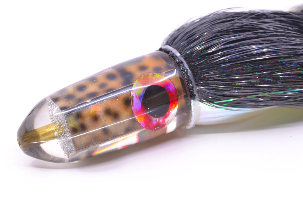 Ganku Lures "Tiger Cowrie" Black-Red Eyes Long Bullet 9" 7oz Strobez Black-White GZE