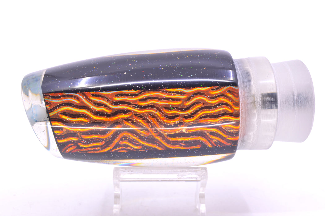 Marlin Magic Lures Red-Orange Lava Black Magic Super Dog 16" 12oz