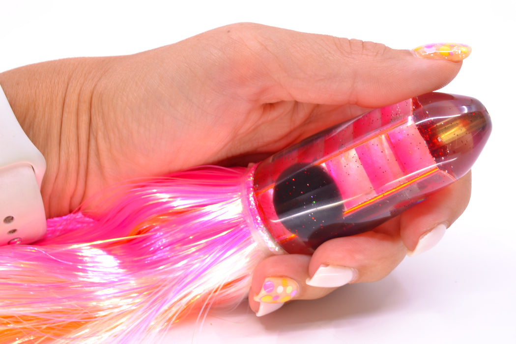 Ganku Lures "Tuna Crab/Red Shrimp" Long Bullet 9" 7oz Strobez Pink-White GZE