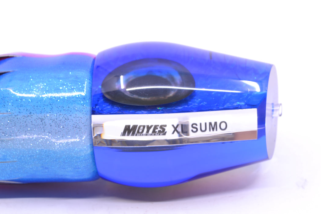 Moyes Lures Pink-Blue Rainbow Dichro Blue Back Taxi Eyes XL Sumo 16" 16.4oz FT Vinyl
