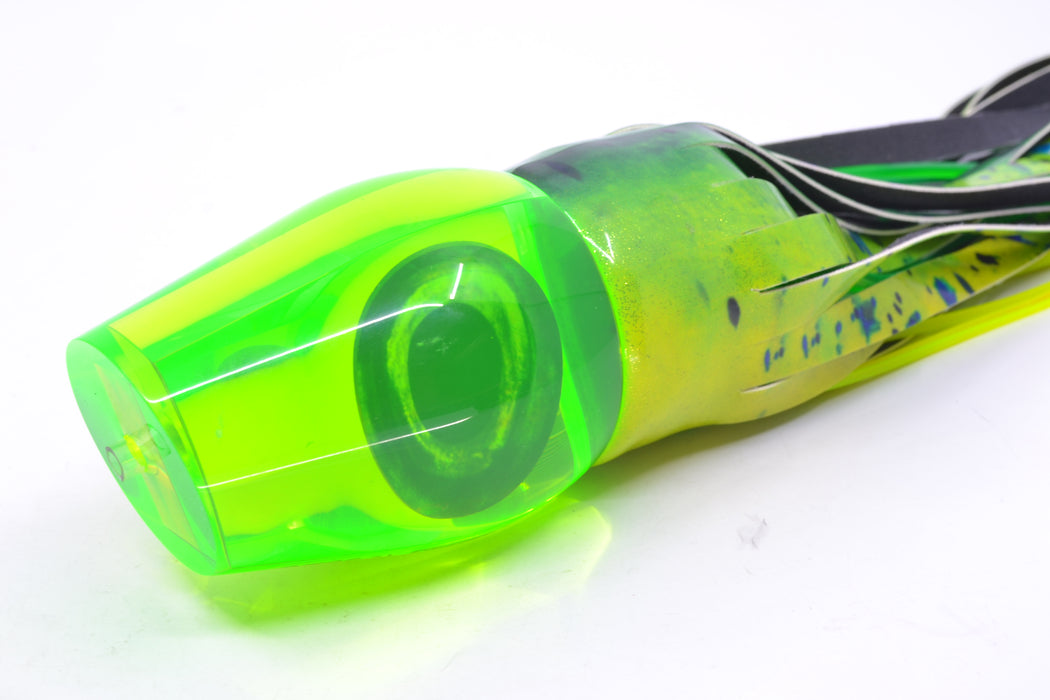 Moyes Lures Chartreuse Mirror Taxi Eyes XL Sumo 16" 16.4oz FT Vinyl Mahi