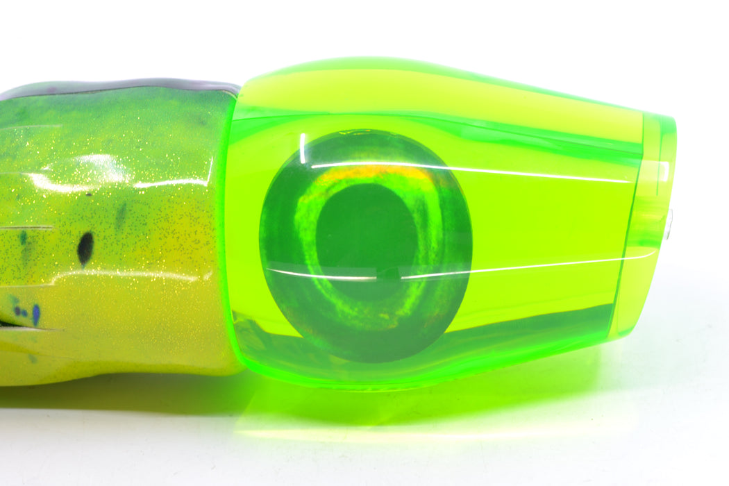 Moyes Lures Chartreuse Mirror Taxi Eyes XL Sumo 16" 16.4oz FT Vinyl Mahi