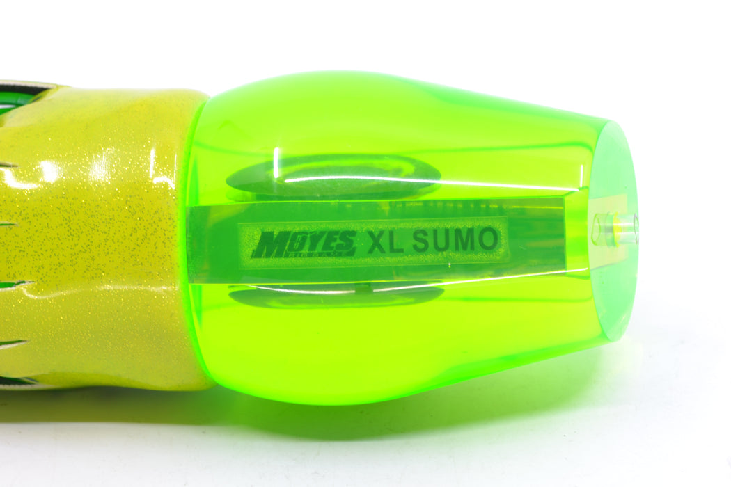 Moyes Lures Chartreuse Mirror Taxi Eyes XL Sumo 16" 16.4oz FT Vinyl Mahi