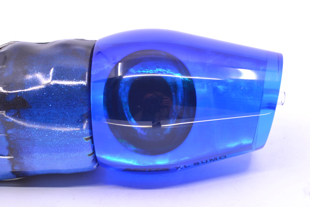 Moyes Lures Ice Blue MOP Blue Back Taxi Eyes XL Sumo 16" 16.4oz FT Vinyl Blue Tiger