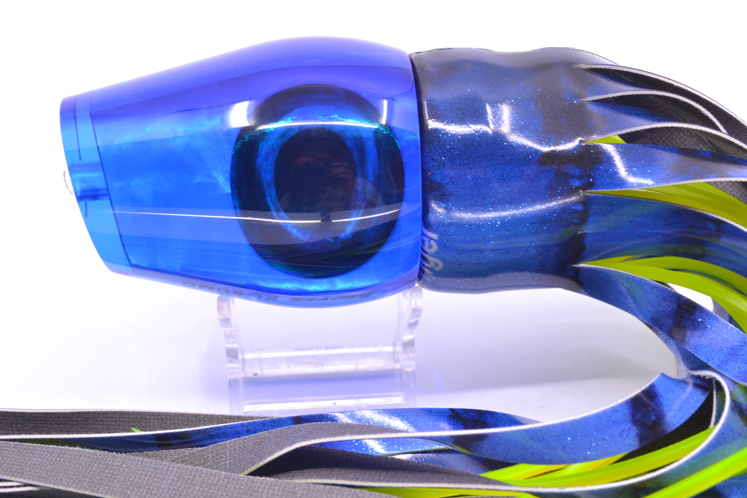 Moyes Lures Ice Blue MOP Blue Back Taxi Eyes XL Sumo 16" 16.4oz FT Vinyl Blue Tiger