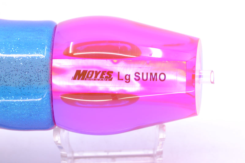 Moyes Lures Pink MOP Blue Back Large Sumo 14" 10.3oz FT Vinyl Blue Dream