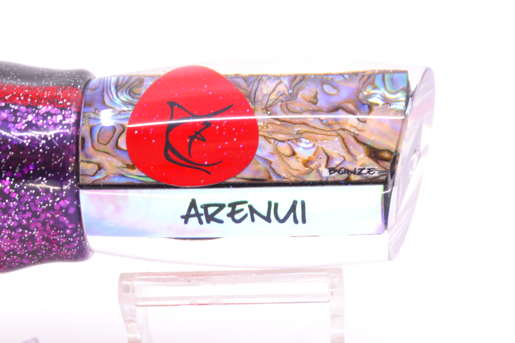 Bonze Lures Paua Shell Red Eyes Arenui 12" 11oz Skirted Black-Red-Purple/Pink