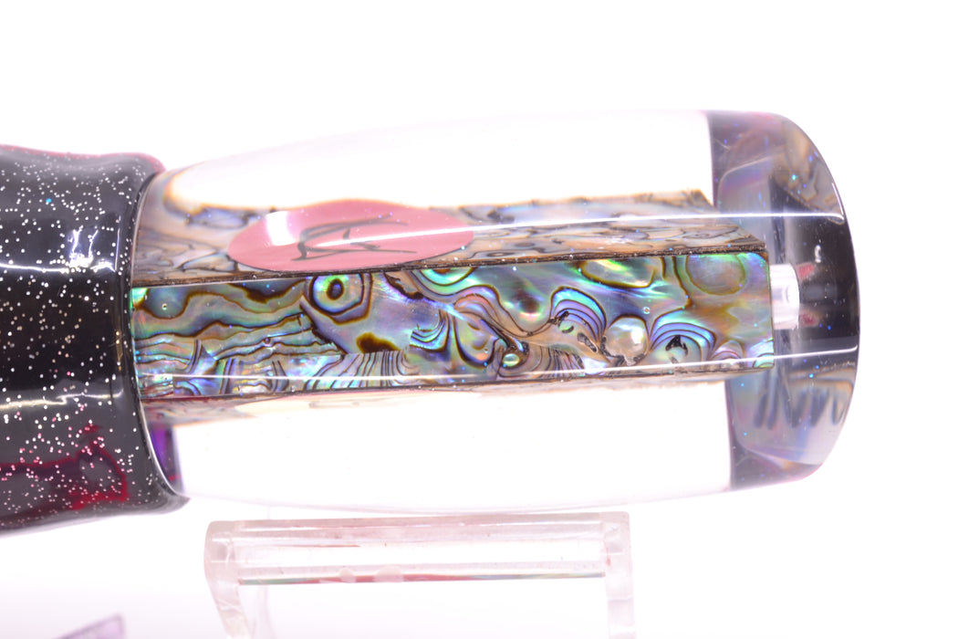 Bonze Lures Paua Shell Red Eyes Arenui 12" 11oz Skirted Black-Red-Purple/Pink