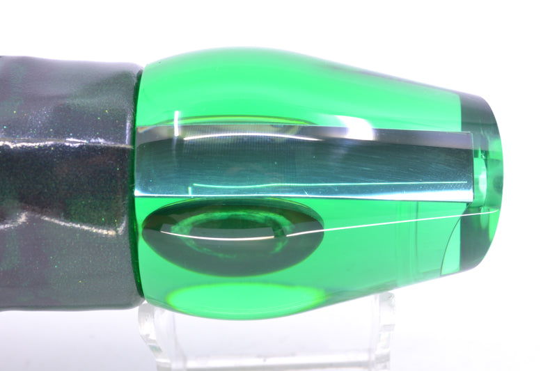 Moyes Lures Green Mirrored Large Sumo 14" 10.3oz FT Vinyl Green Tiger