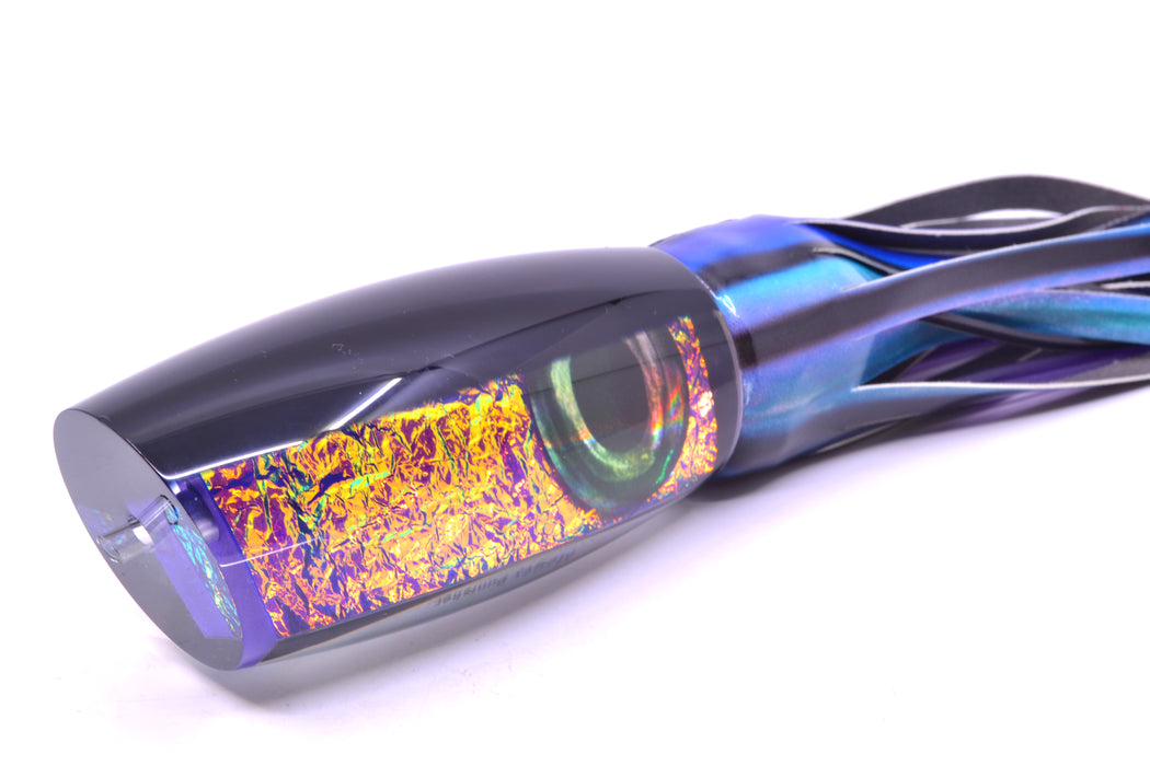 Moyes Lures Purple-Pink Dichro Black Back Taxi Eyes Punisher 16" 16.5oz FT Vinyl Skipjack GZE