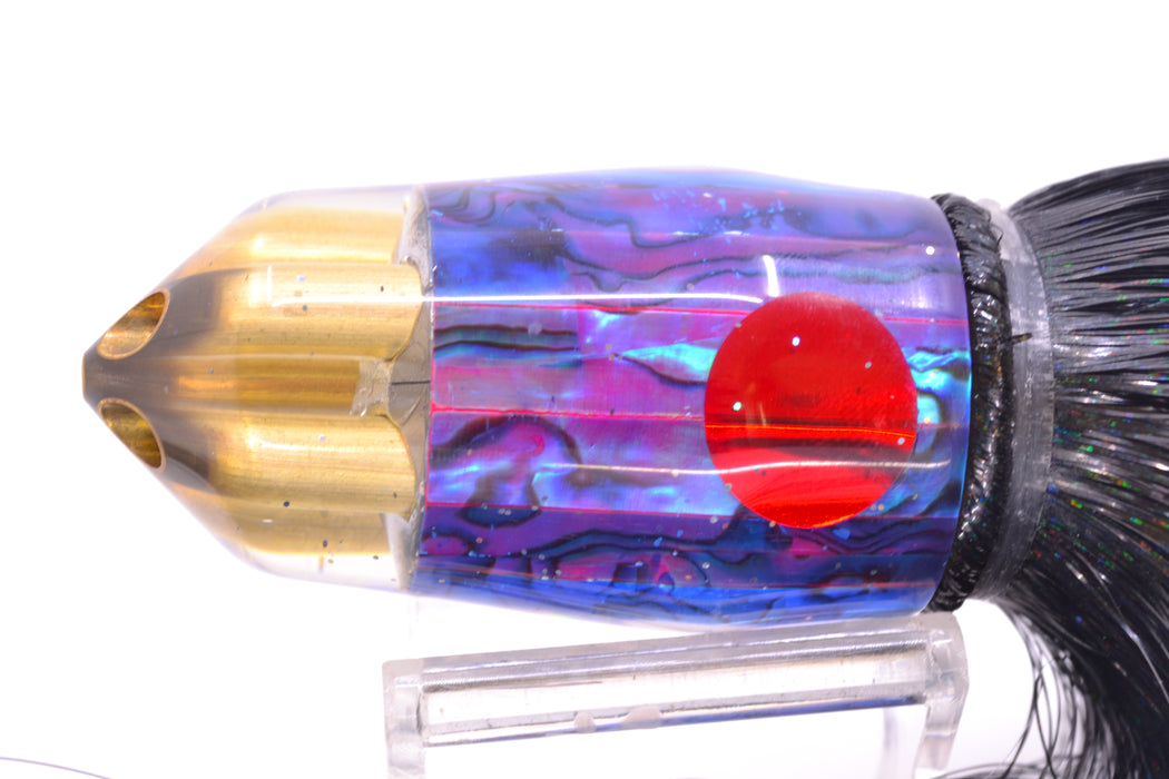 Tanigawa Lures Purple Paua Red Eyes American Express 4-H Bullet 9"+ 9oz Strobez Black
