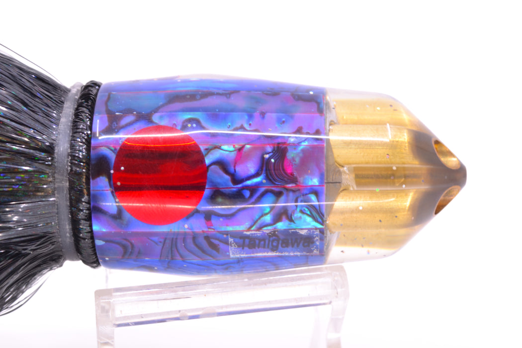 Tanigawa Lures Purple Paua Red Eyes American Express 4-H Bullet 9"+ 9oz Strobez Black