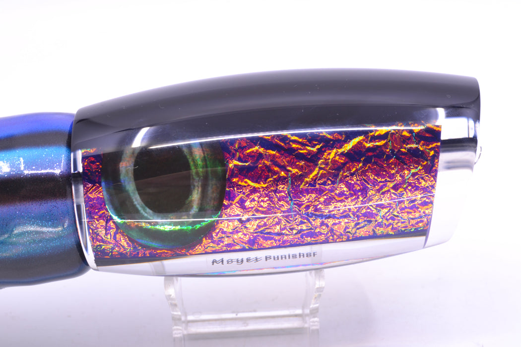 Moyes Lures Purple-Pink Dichro Black Back Taxi Eyes Punisher 16" 16.5oz FT Vinyl Skipjack GZE