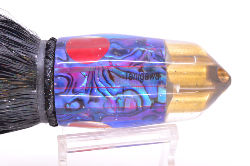Tanigawa Lures Purple Paua Red Eyes American Express 4-H Bullet 9"+ 9oz Strobez Black