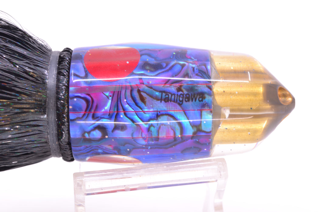 Tanigawa Lures Purple Paua Red Eyes American Express 4-H Bullet 9"+ 9oz Strobez Black