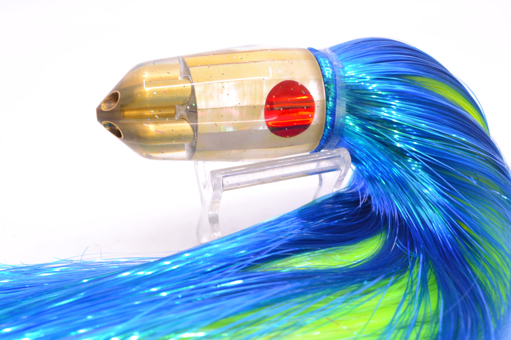 Tanigawa Lures Golden MOP Red Eyes American Express 4-H Bullet 9"+ 9oz Strobez Blue