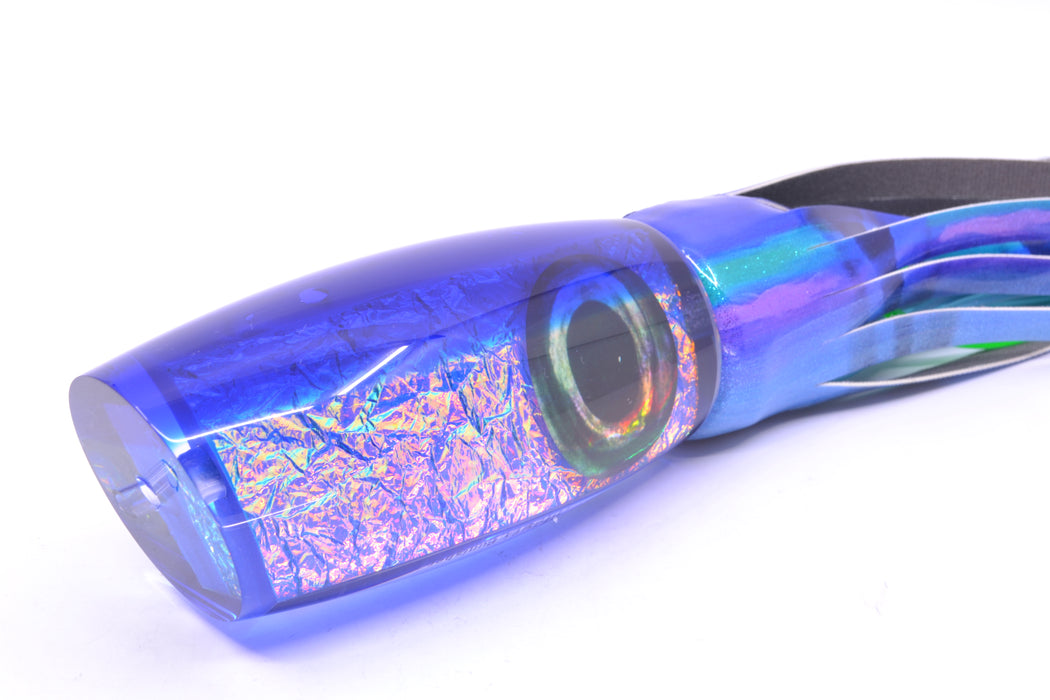 Moyes Lures Blue-Pink Dichro Blue Back Taxi Eyes Punisher 16" 16.5oz FT Vinyl Blueberry GZE