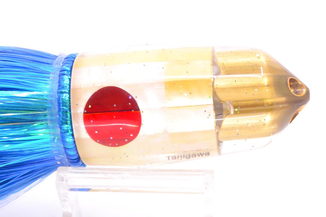 Tanigawa Lures Golden MOP Red Eyes American Express 4-H Bullet 9"+ 9oz Strobez Blue