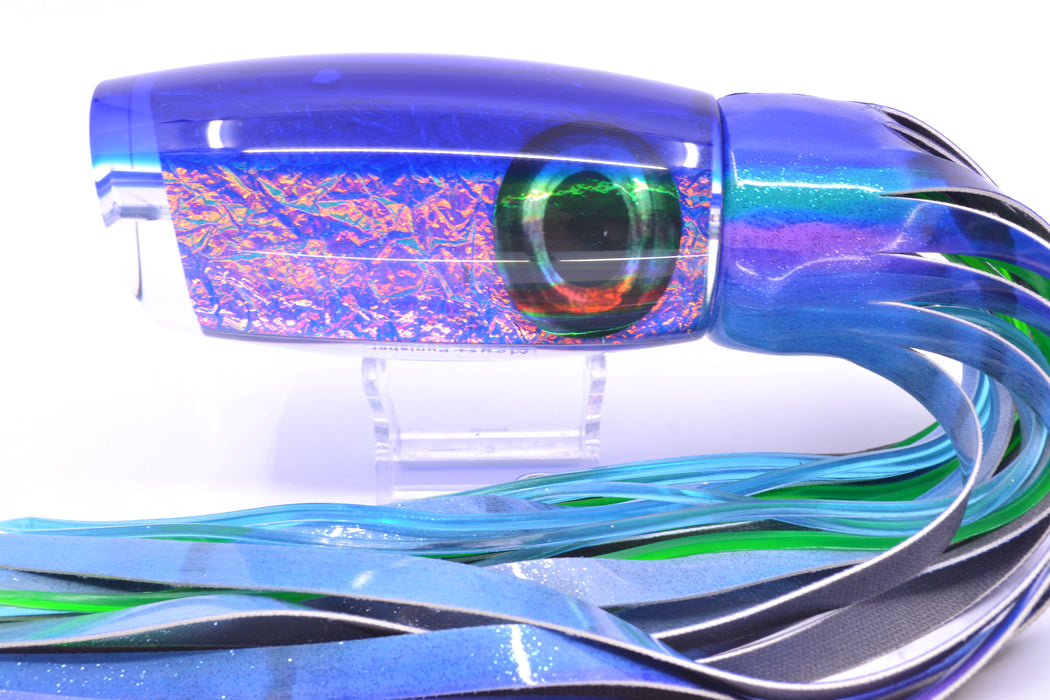 Moyes Lures Blue-Pink Dichro Blue Back Taxi Eyes Punisher 16" 16.5oz FT Vinyl Blueberry GZE