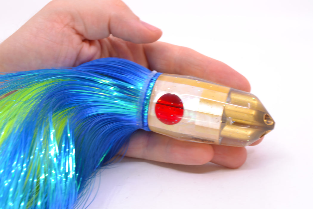 Tanigawa Lures Golden MOP Red Eyes American Express 4-H Bullet 9"+ 9oz Strobez Blue