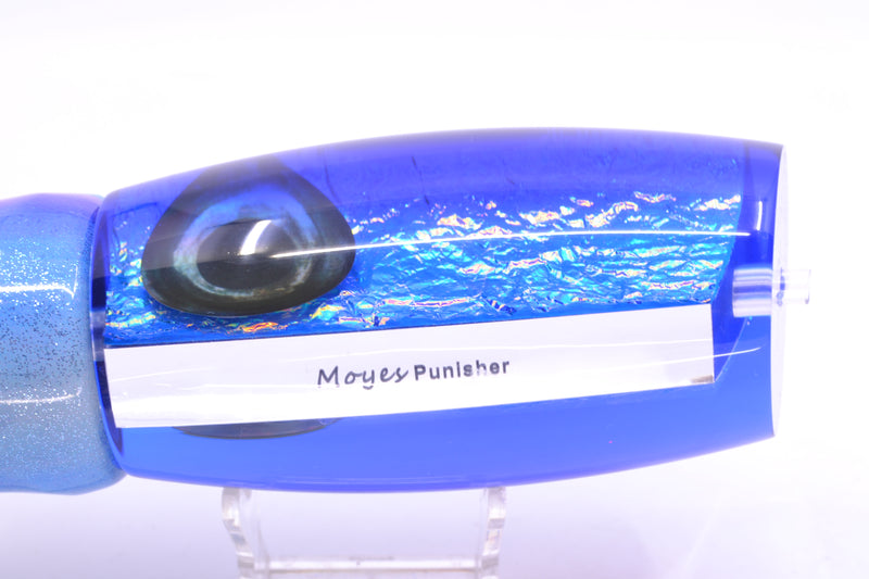 Moyes Lures Blue-Pink Dichro Blue Back Taxi Eyes Punisher 16" 16.5oz FT Vinyl Blueberry