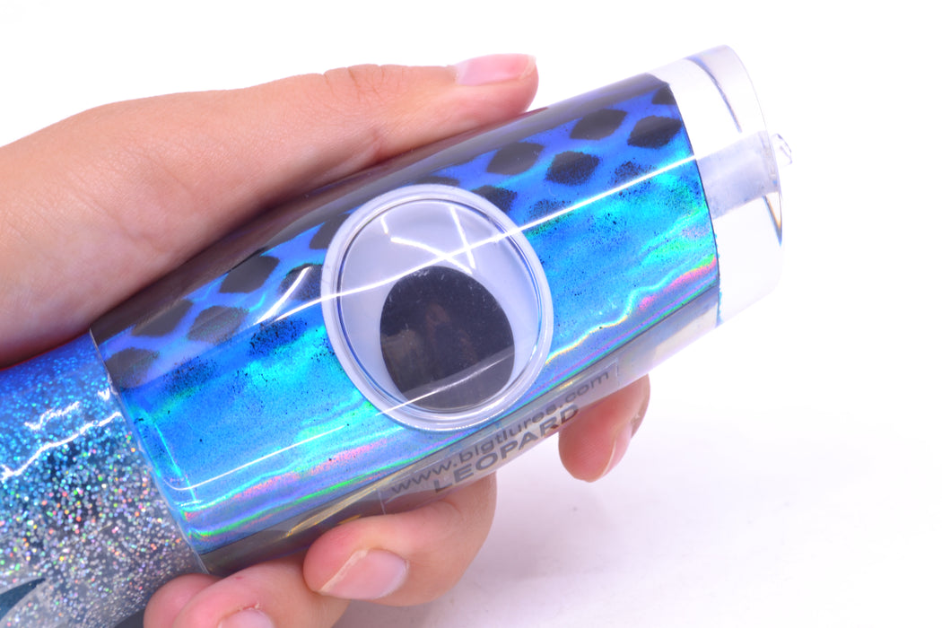 Big T Lures Blue-Silver Pearl Black Diamonds Leopard 12" 10.7oz Skirted Red Line-Blue-Silver GZE