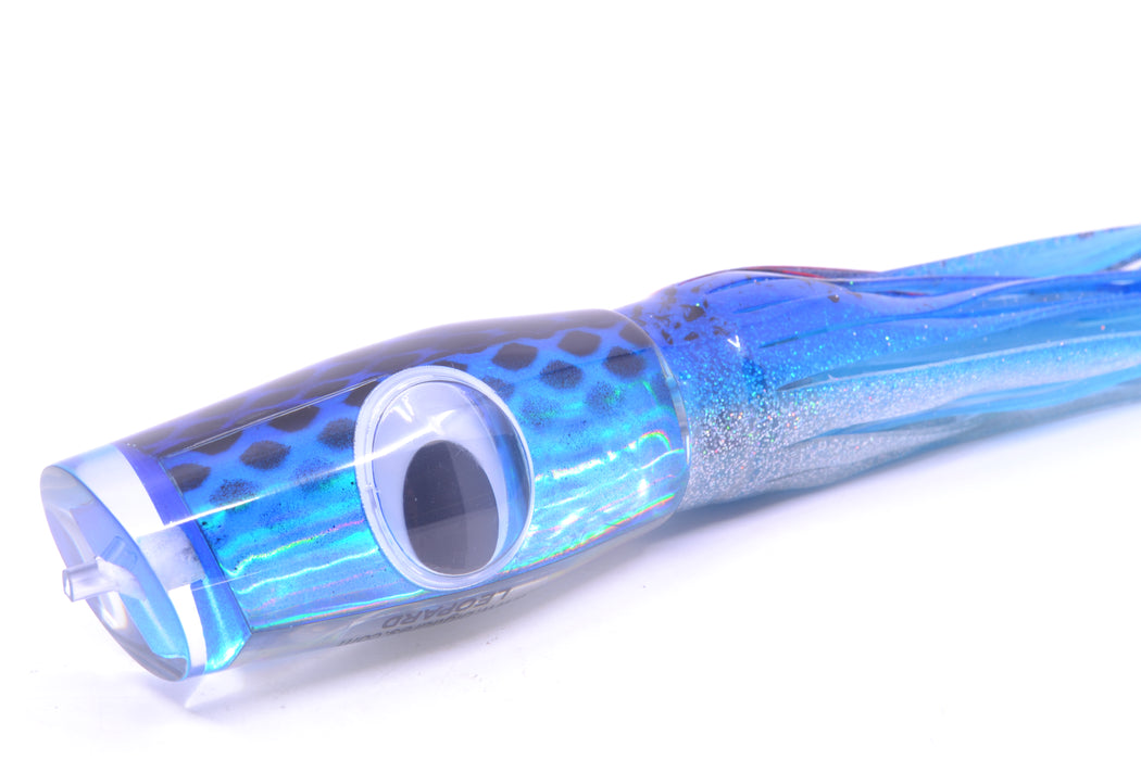 Big T Lures Blue-Silver Pearl Black Diamonds Leopard 12" 10.7oz Skirted Red Line-Blue-Silver GZE