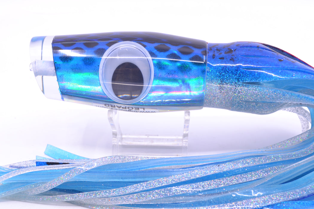 Big T Lures Blue-Silver Pearl Black Diamonds Leopard 12" 10.7oz Skirted Red Line-Blue-Silver GZE