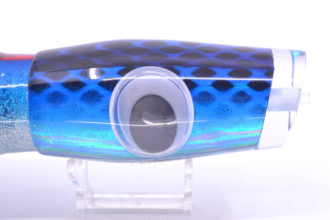 Big T Lures Blue-Silver Pearl Black Diamonds Leopard 12" 10.7oz Skirted Red Line-Blue-Silver GZE