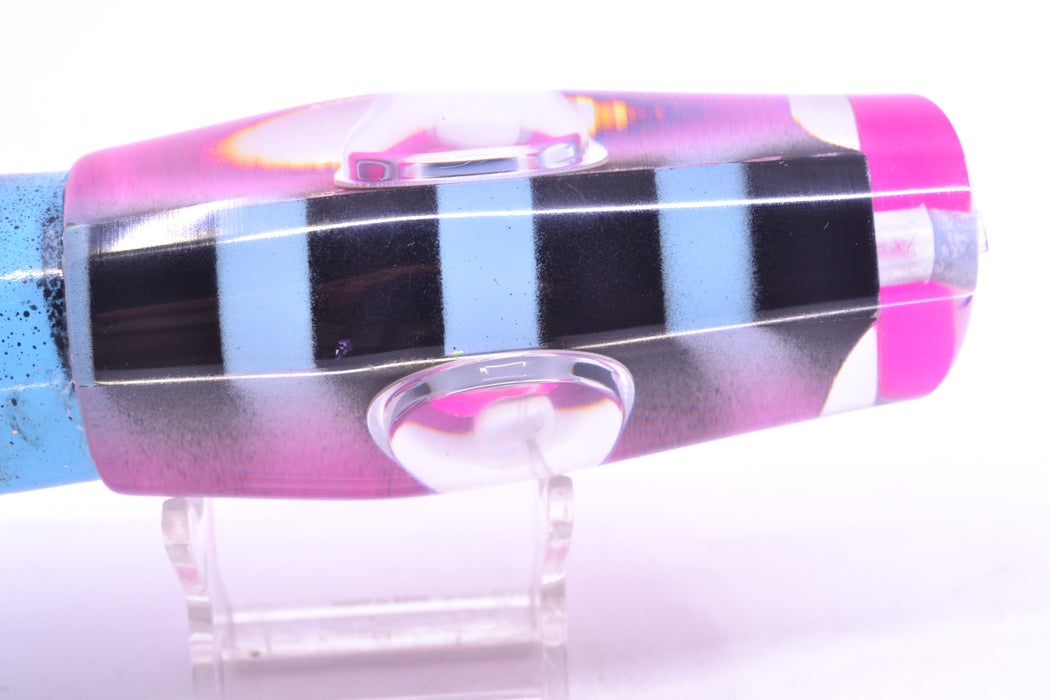 Big T Lures Ice Blue-Pink Pearl Black Bars Leopard 12" 10.7oz Skirted Ice Blue & Black/Pink GZE