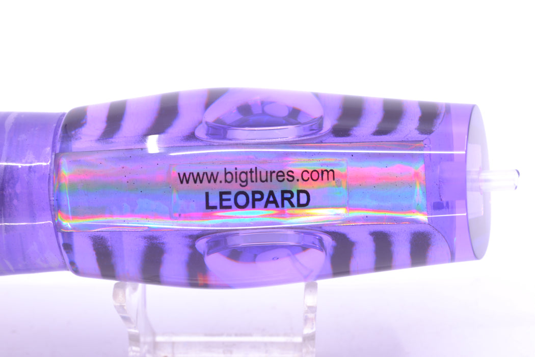 Big T Lures Purple Rainbow Mackerel Leopard 12" 10.7oz Skirted Purple with Black Stripes GZE
