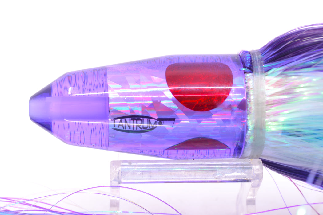 TANTRUM Lures Purple Rainbow Purple Back Medium Bullet 9" 7oz EZ Flash White-Purple Stripes