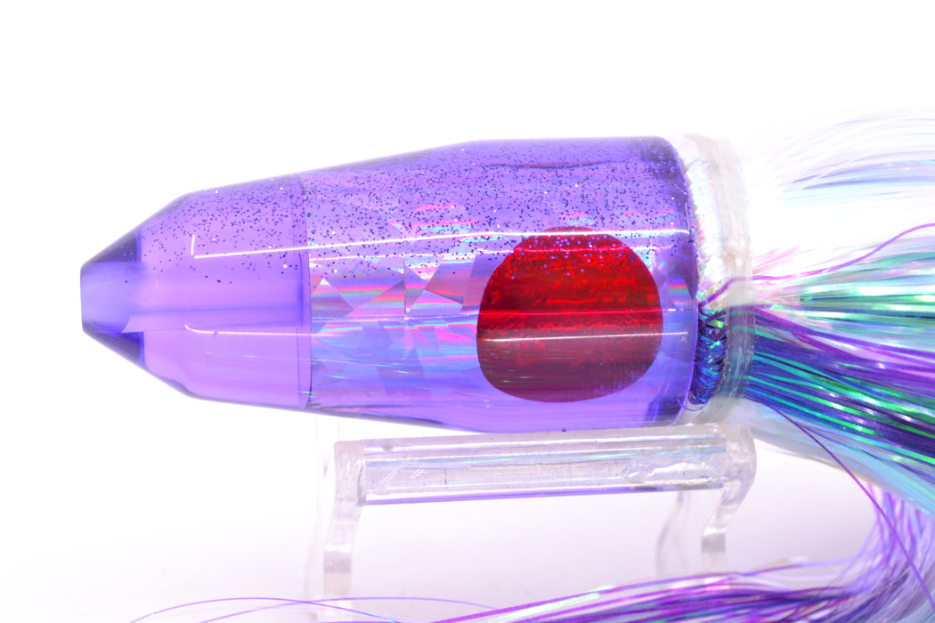 TANTRUM Lures Purple Rainbow Purple Back Medium Bullet 9" 7oz EZ Flash White-Purple Stripes