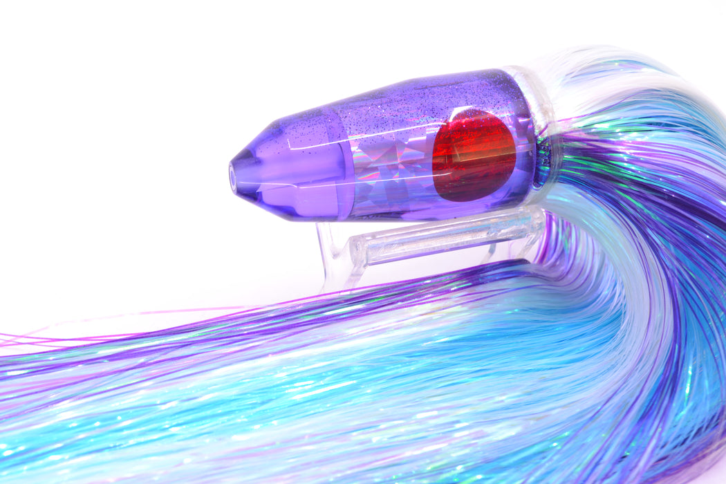 TANTRUM Lures Purple Rainbow Purple Back Medium Bullet 9" 7oz EZ Flash White-Purple Stripes