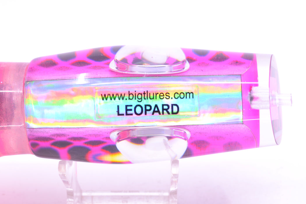 Big T Lures Pink-Silver Pearl Black Diamonds Leopard 12" 10.7oz Skirted Clear-Black Stripes/Pink GZE