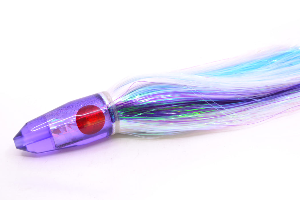 TANTRUM Lures Purple Rainbow Purple Back Medium Bullet 9" 7oz EZ Flash White-Purple Stripes