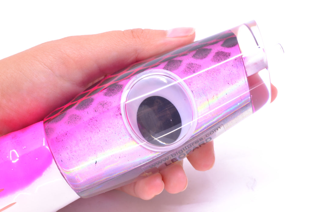 Big T Lures Pink-Silver Pearl Black Diamonds Leopard 12" 10.7oz Skirted Pink-White GZE