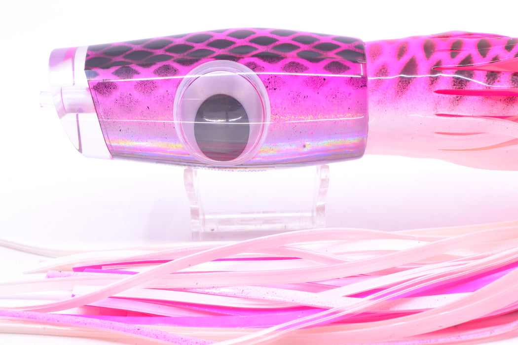 Big T Lures Pink-Silver Pearl Black Diamonds Leopard 12" 10.7oz Skirted Pink-White GZE