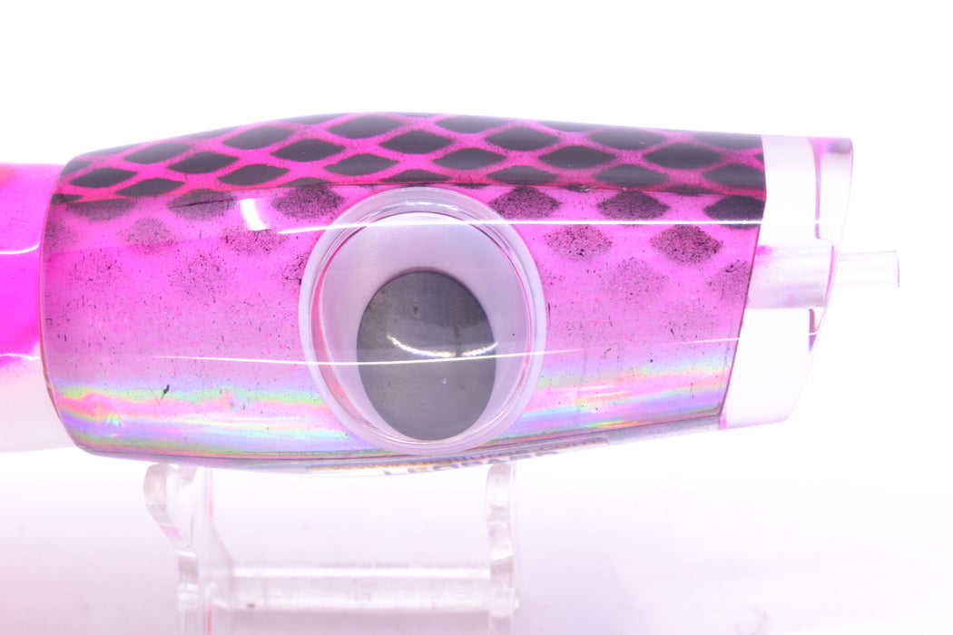 Big T Lures Pink-Silver Pearl Black Diamonds Leopard 12" 10.7oz Skirted Pink-White GZE
