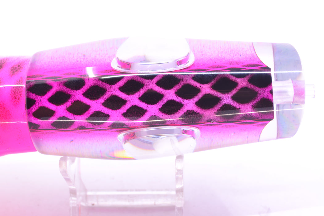 Big T Lures Pink-Silver Pearl Black Diamonds Leopard 12" 10.7oz Skirted Pink-White GZE