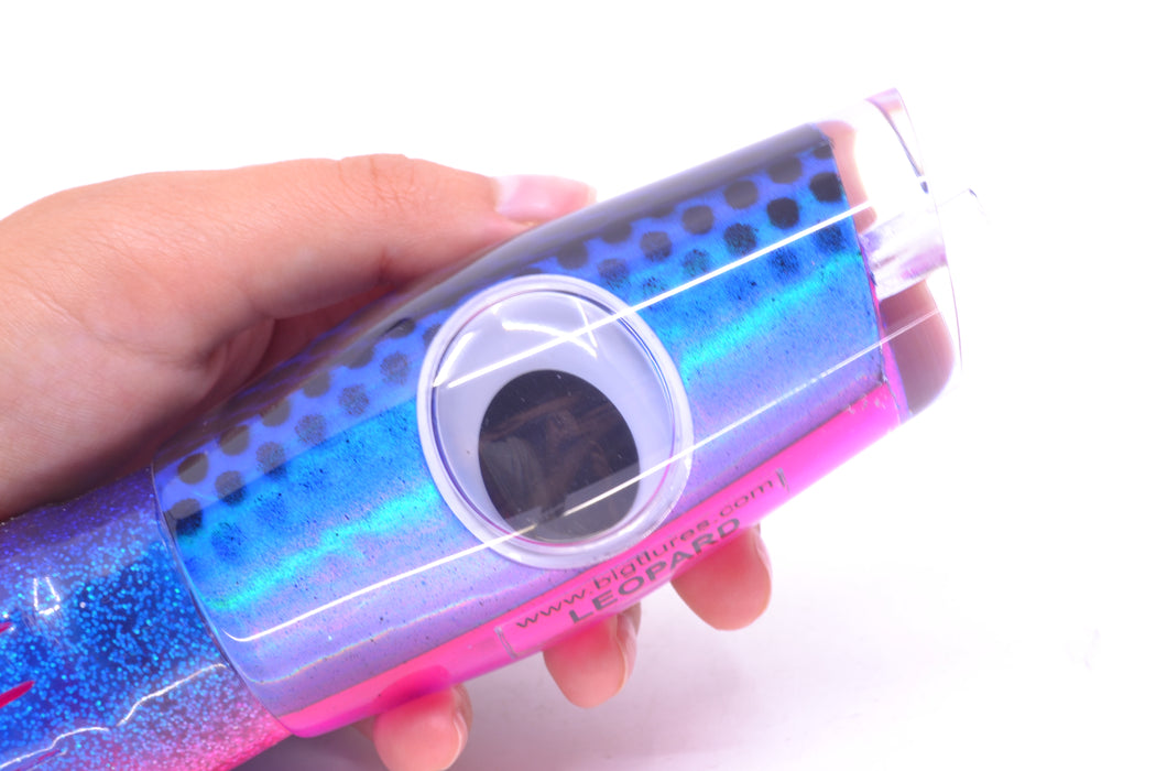 Big T Lures Blue-Silver-Pink Pearl Black Dots Leopard 12" 10.7oz Skirted Purple-Blue-Pink GZE