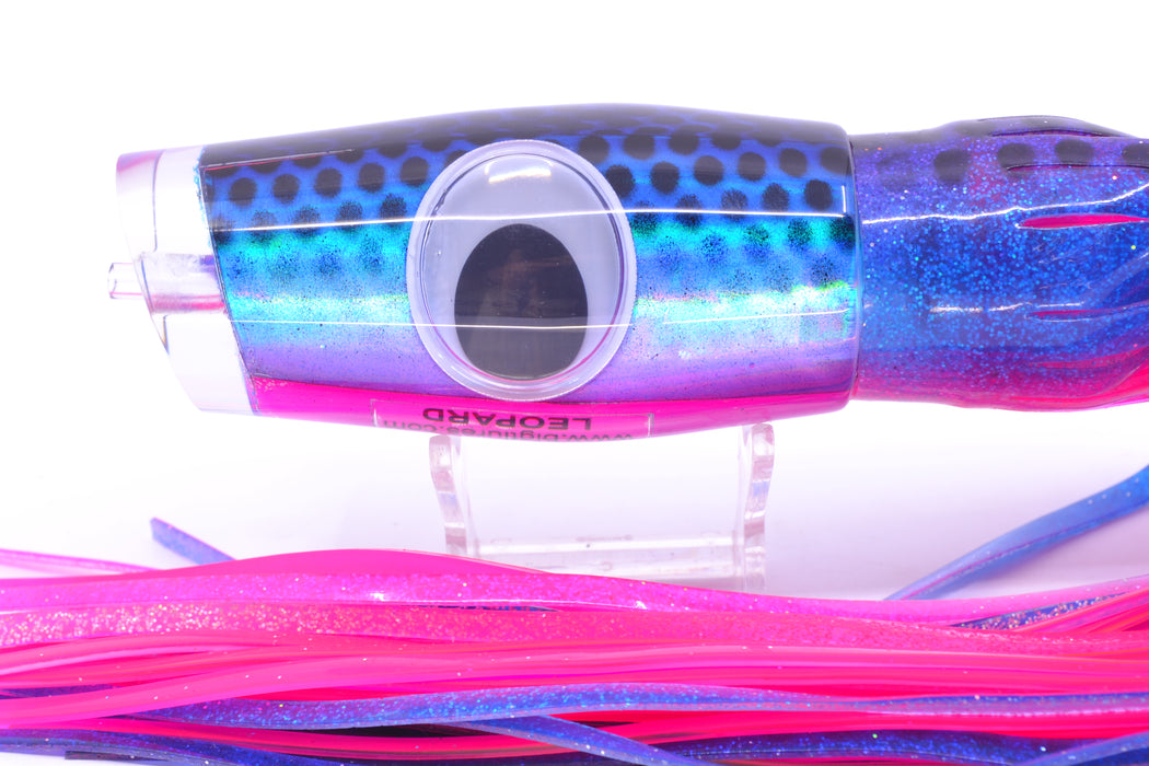 Big T Lures Blue-Silver-Pink Pearl Black Dots Leopard 12" 10.7oz Skirted Purple-Blue-Pink GZE